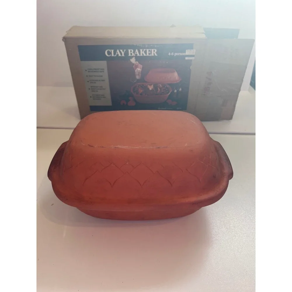 Scheurich‎ West Germany Clay Baker 847 Terracotta Roaster 4-6 Person Oven Proof